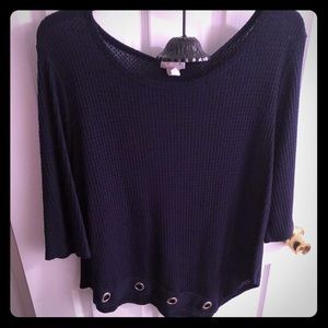 Navy with triangular hemline